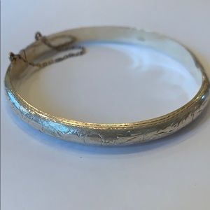 Elegant Silver Bangle Bracelet